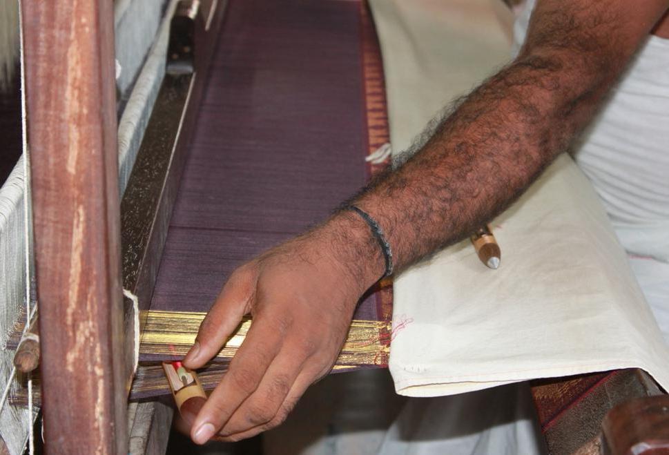 The flying shuttle, developed in the early 18th century by British inventor John Kay, allowed weavers to work quickly on large looms without an apprentice to pull the weft thread through the warp.