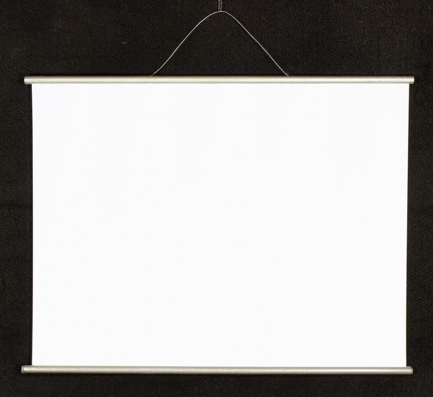 Digital projectors can be used with traditional screens.