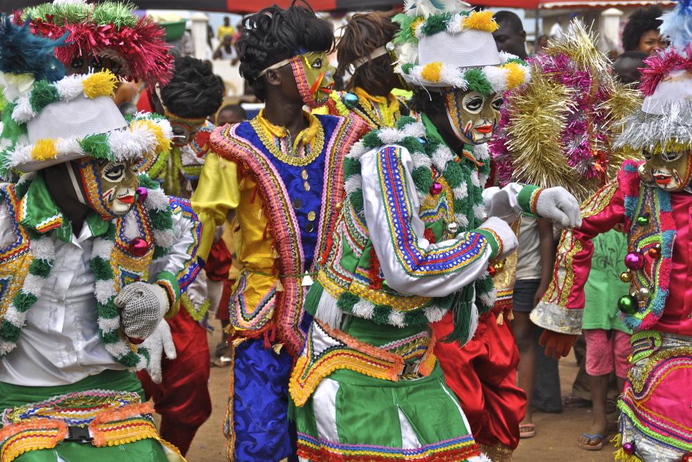 Venetian masks are popular during Mardi Gras.