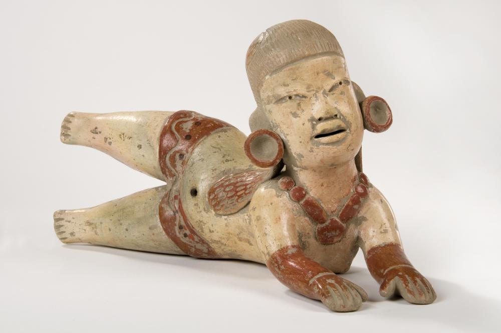 Artifacts left behind by the Mayan civilization include pottery and clay figures.