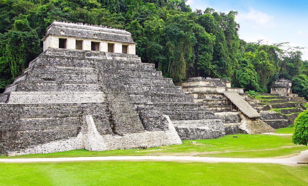 Mayan ruins still stand in Central America.