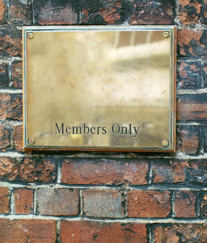 Members only clubs restrict access to certain people who belong to the group.