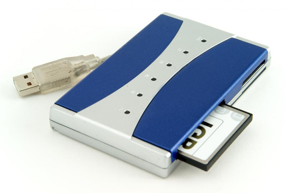 External memory card readers may be used to read memory cards.