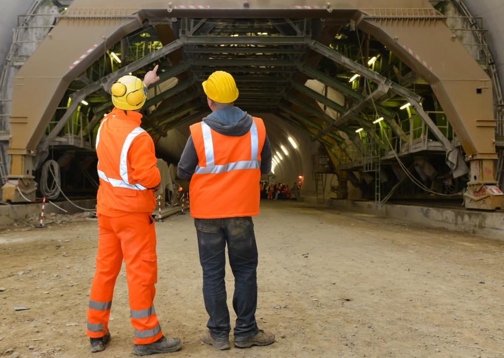 Civil engineering construction specializes in the building of tunnels, roads and bridges.