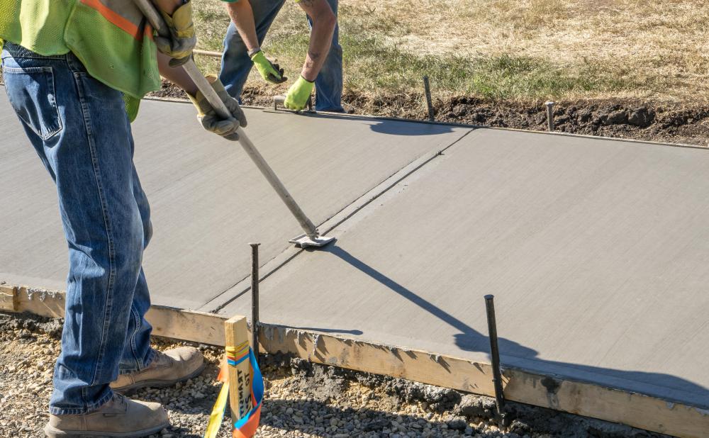 The construction of a concrete sidewalk does not necessarily involve use of shuttering.
