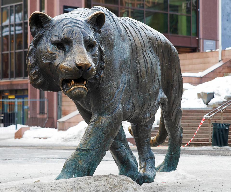 Some metal sculptures are crafted by plastic deformation.