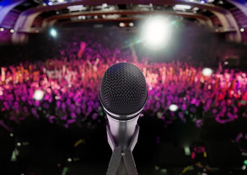 Cardioid microphones may be used for live concerts.