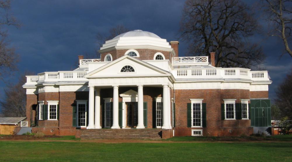 Monticello, the home of Thomas Jefferson, is in the neoclassical style.