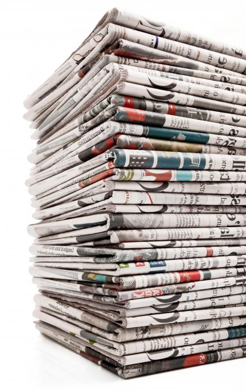 Newspapers can be recycled.