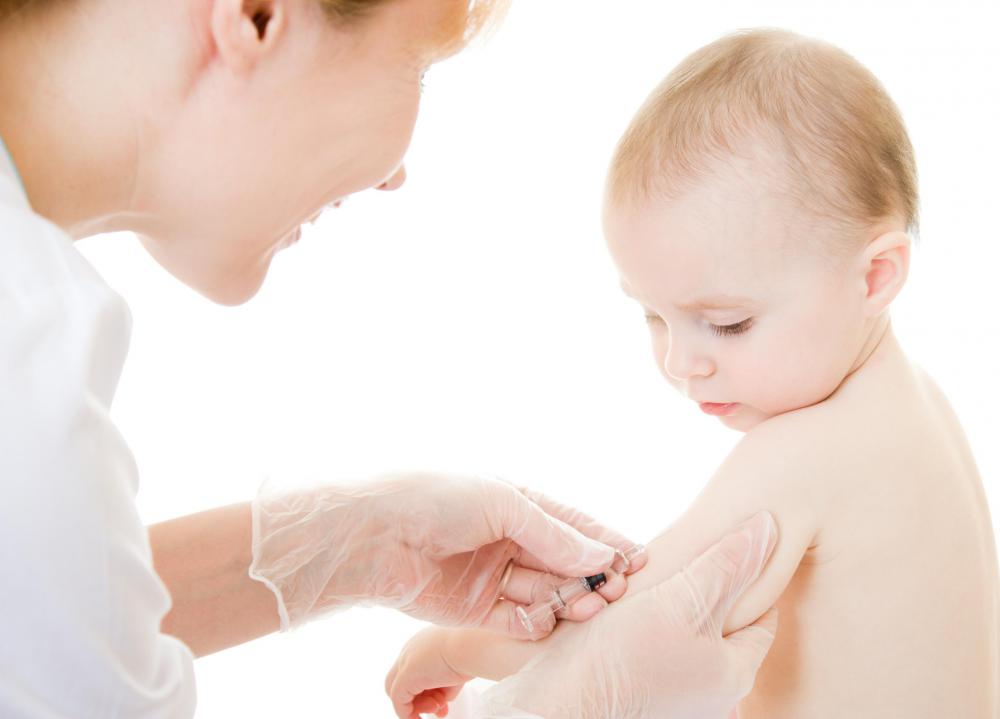 Infants commonly develop soreness at a DPT vaccine injection site.