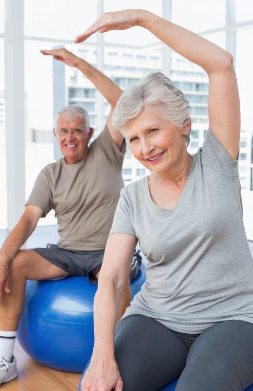 Exercise balls work the core abdominal muscles and help improve balance.