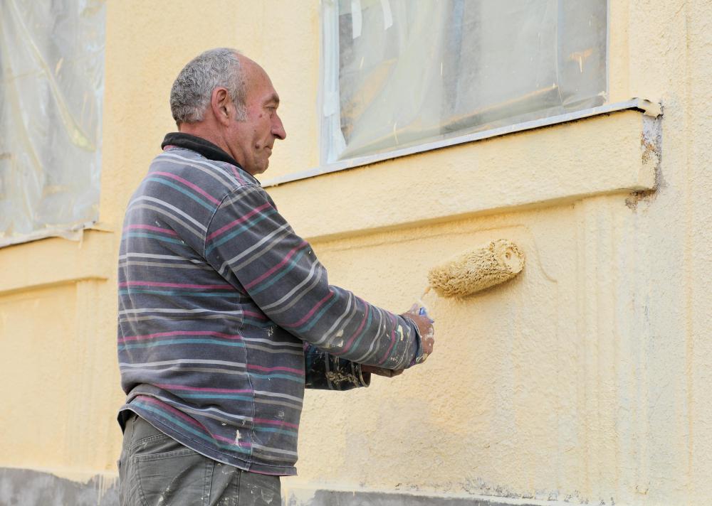 Acrylic paint is sometimes used for painting houses.