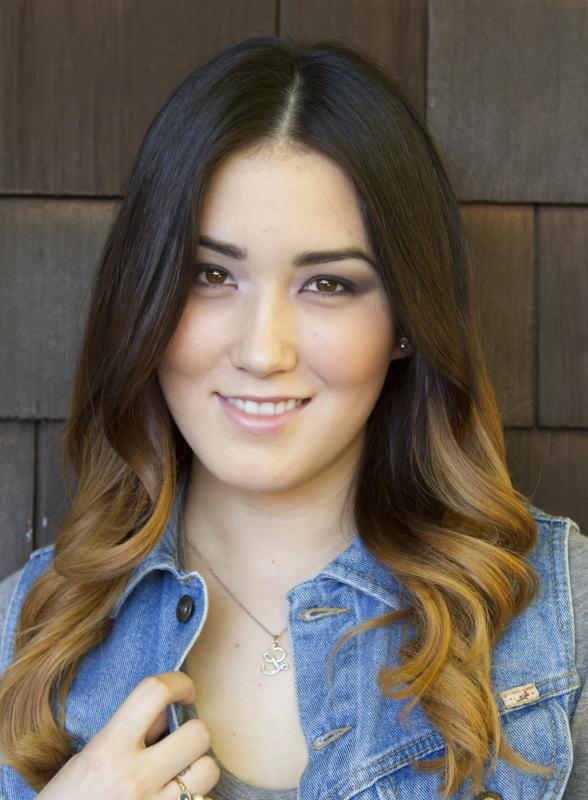 Ombre coloring is popular in hair.
