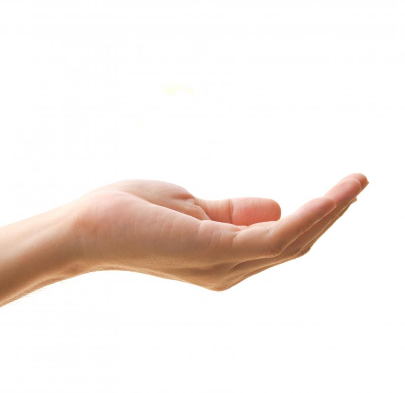 A serving size of meat is roughly the size of one's palm.