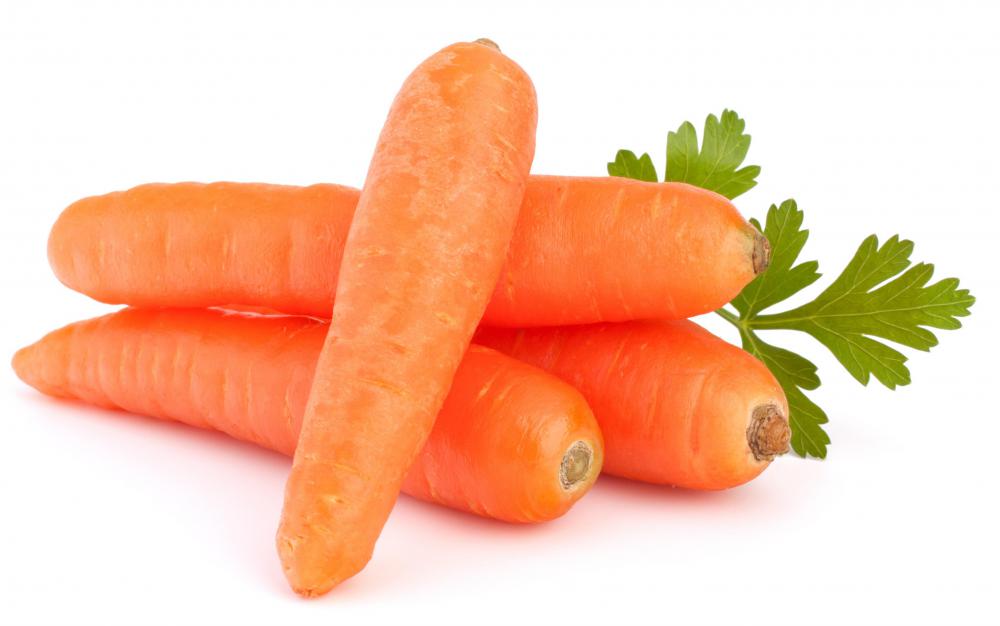 Carrots are high in fiber.