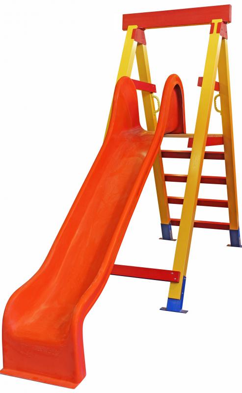Playgrounds usually include slides.