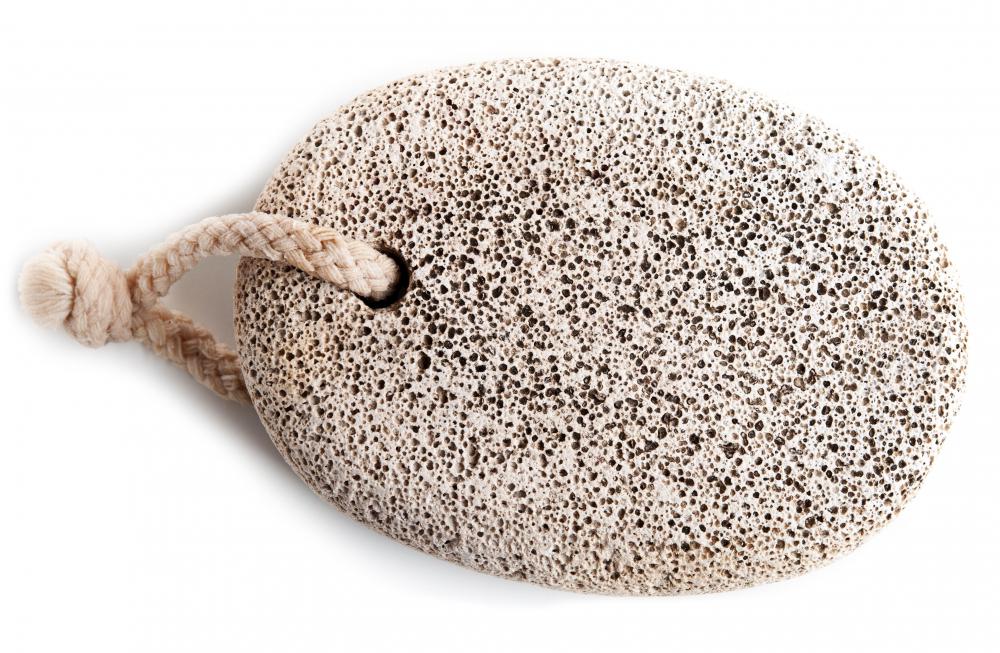 A pumice stone, which can be used to remove calluses.