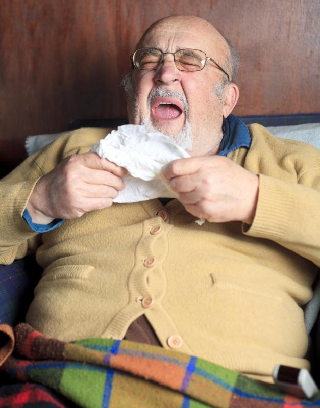 Individuals suffering with a methicillin-resistant Staphylococcus aureus infection may experience coughing and fatigue.