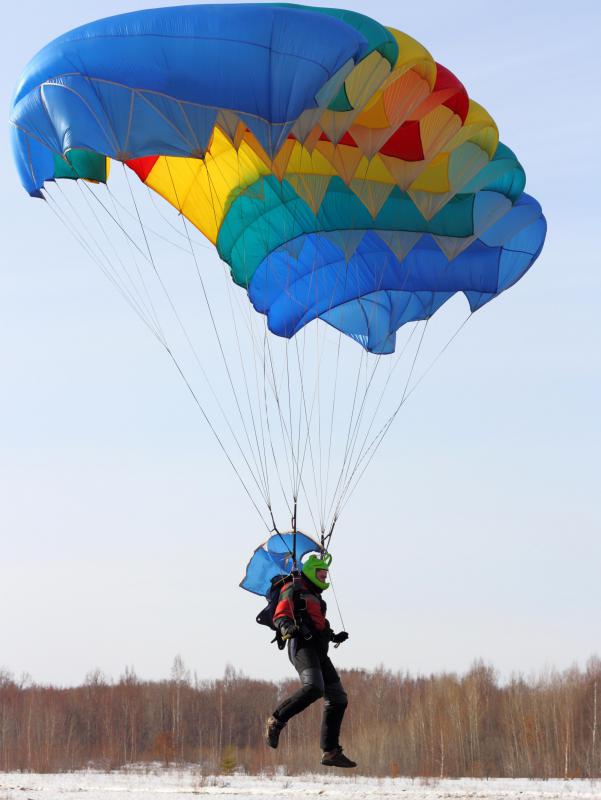 Bonded nylon is partcularly strong and often used in parachutes.