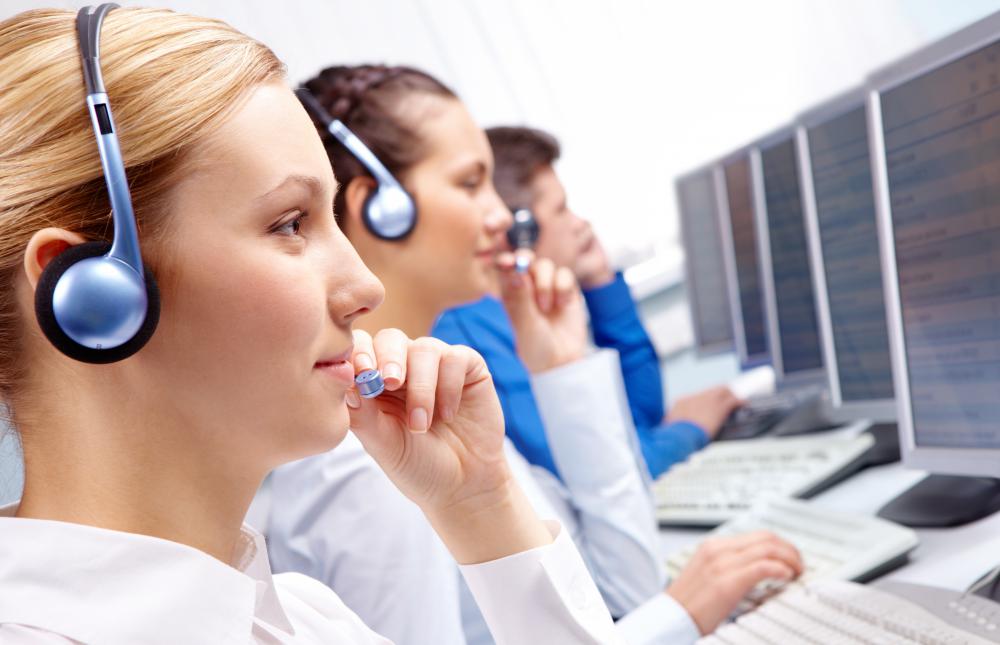 A call center back office.