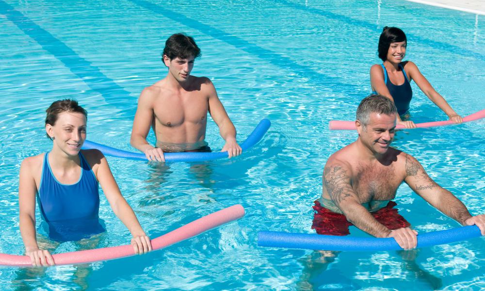Many pool facilities offer aqua aerobics classes.