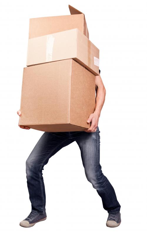 Carrying heavy boxes may cause a scrotal hernia.