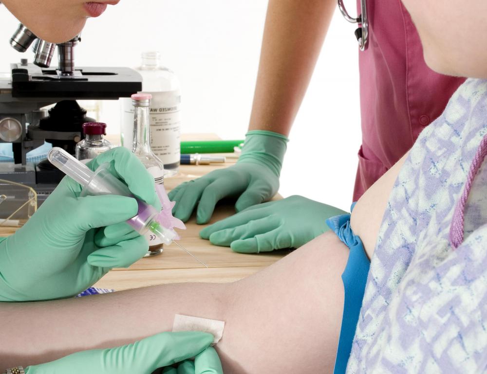 A blood sample may be taken to diagnose hypoxia.