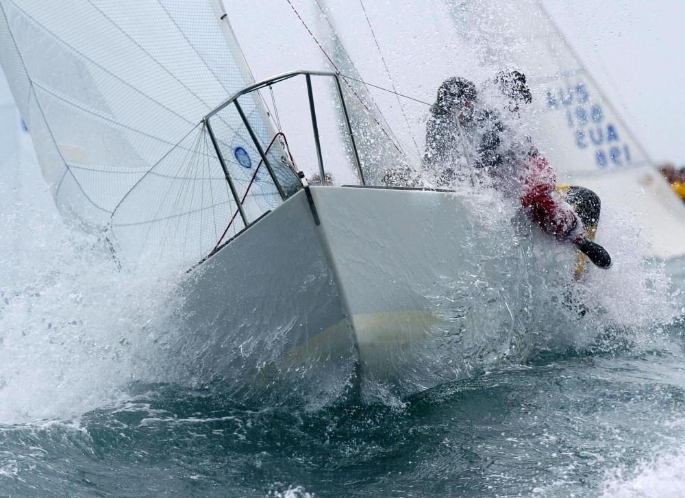 Water should not flow into the boat through the scupper, even in rough seas.
