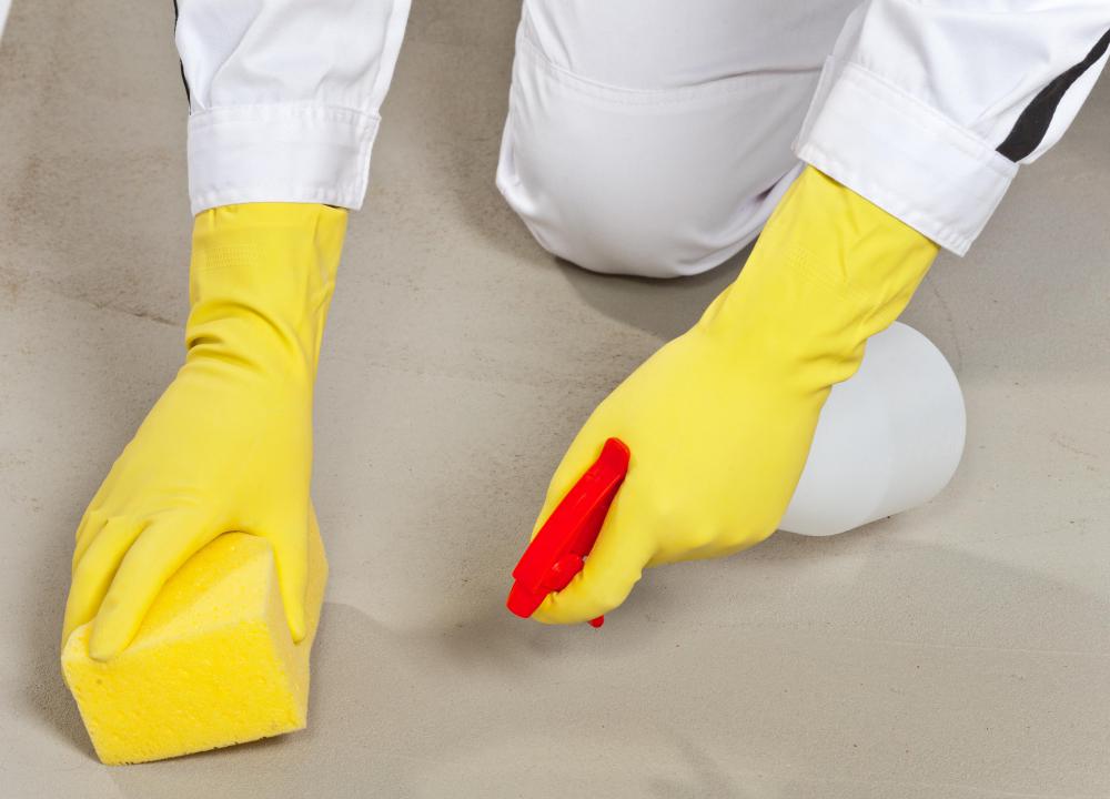 Cement floors must be properly cleaned before painting.