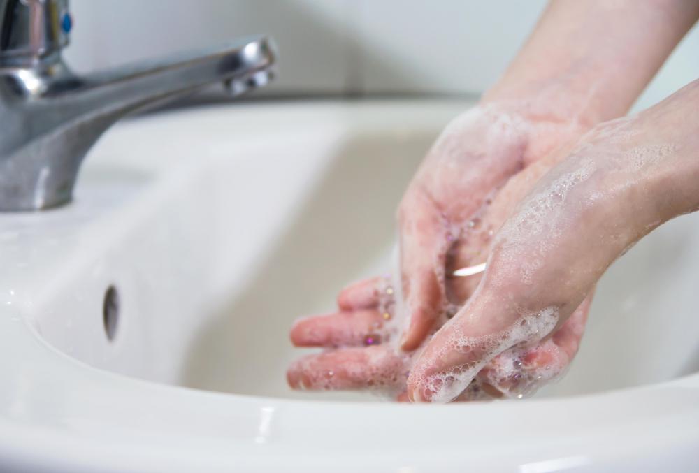 Washing hands can aid in disease prevention.