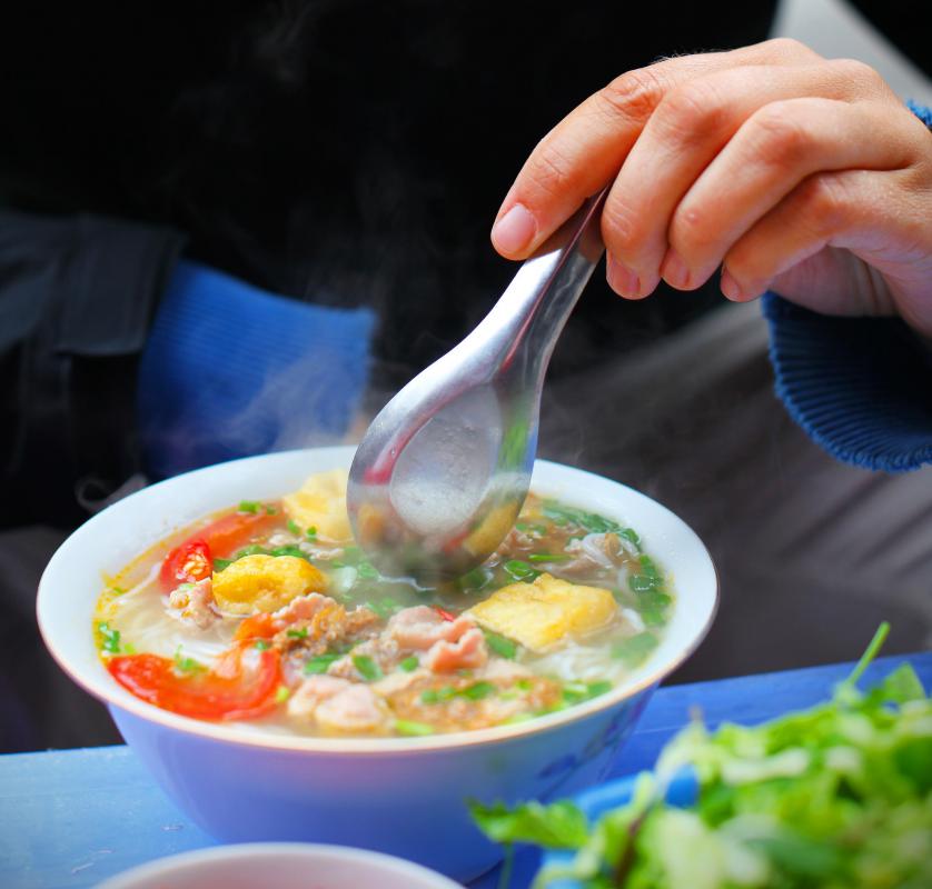 Injury to the tissue lining the throat, through burning the throat with hot food, for example, may result in a canker sore.