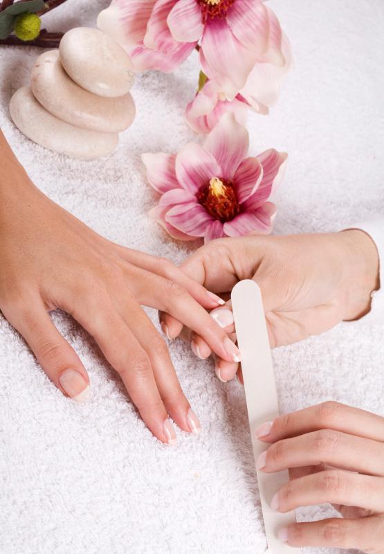 An individual's nails must be cleaned, buffed, and filed prior to solar nail application.