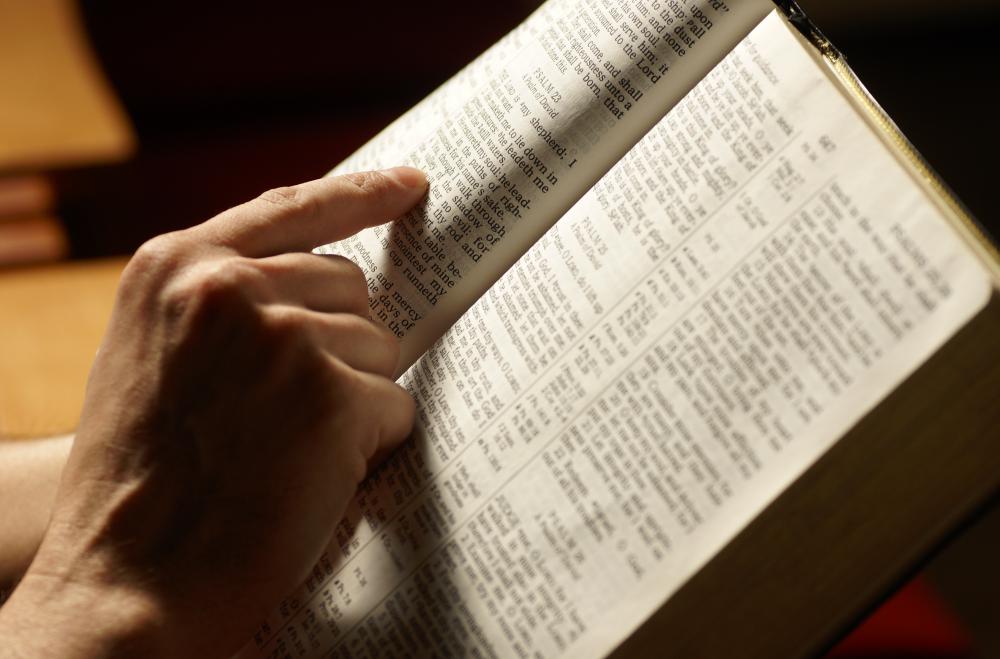 Some people seek spiritual guidance by reading the bible.