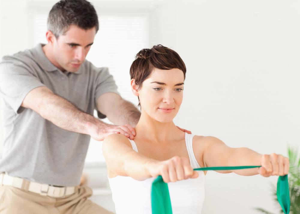 A physical rehabilitation session.