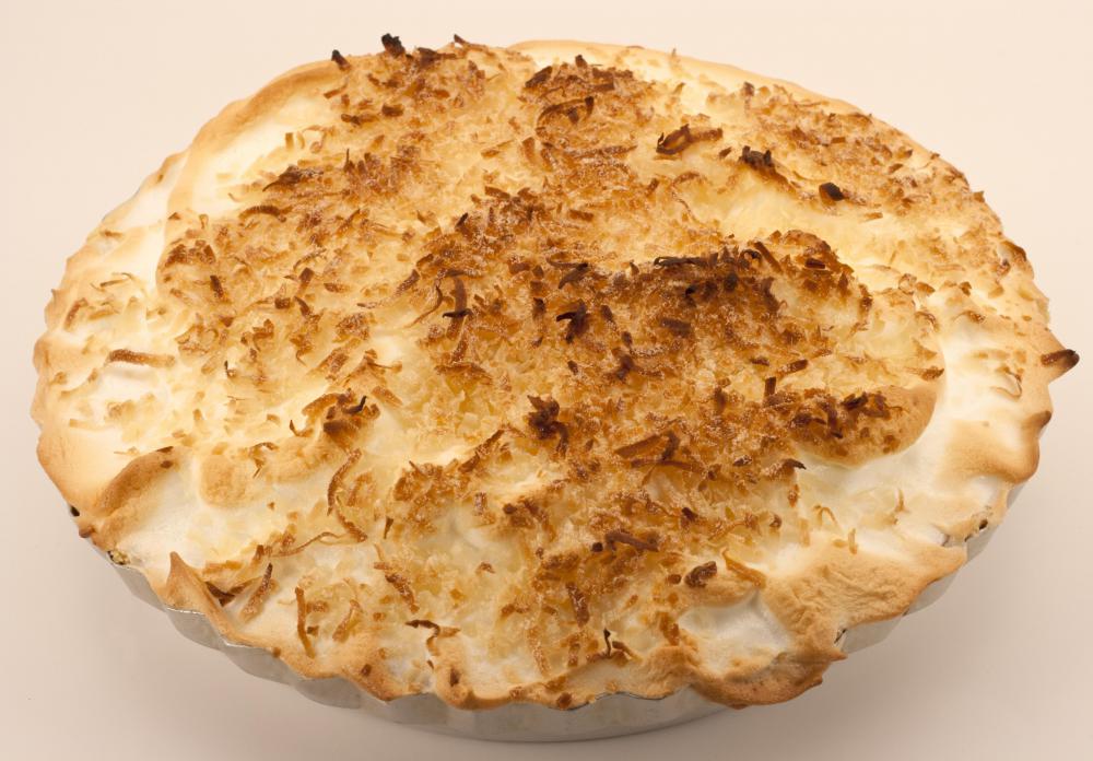 Pie pans may be made from recycled aluminum.