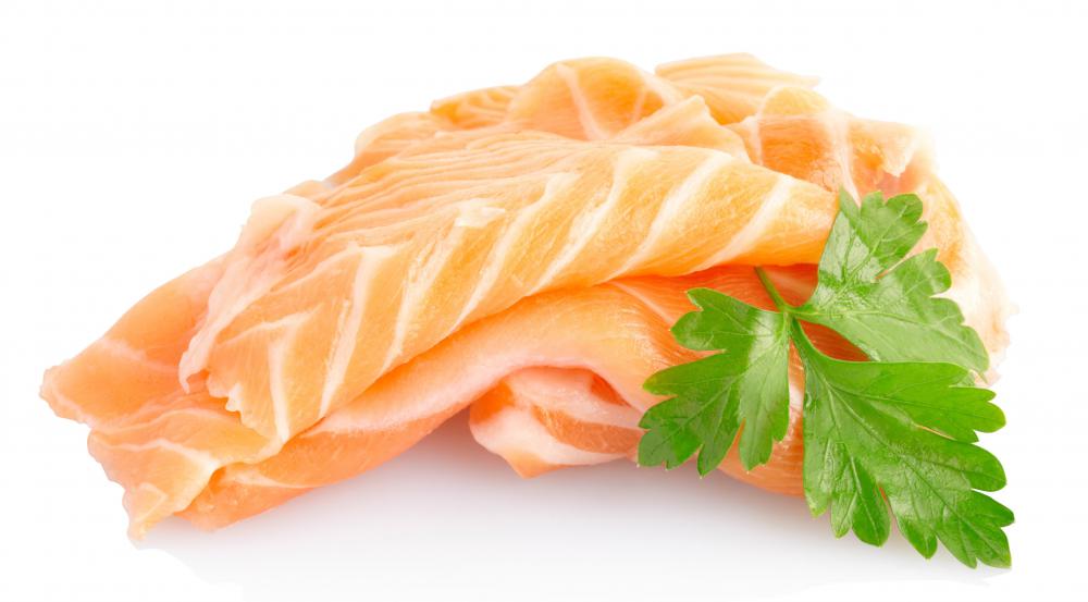 Salmon naturally contains methionine.