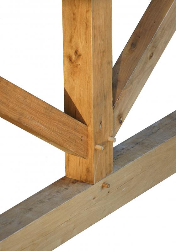 A mortise and tenon joint may be used to join pieces of wood together.