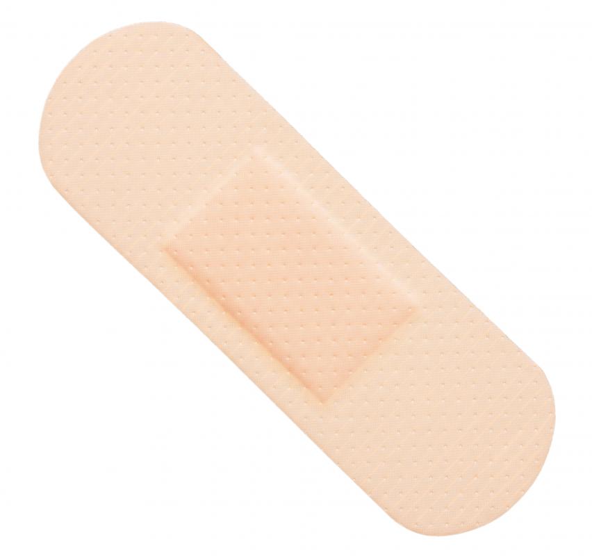 An adhesive bandage.