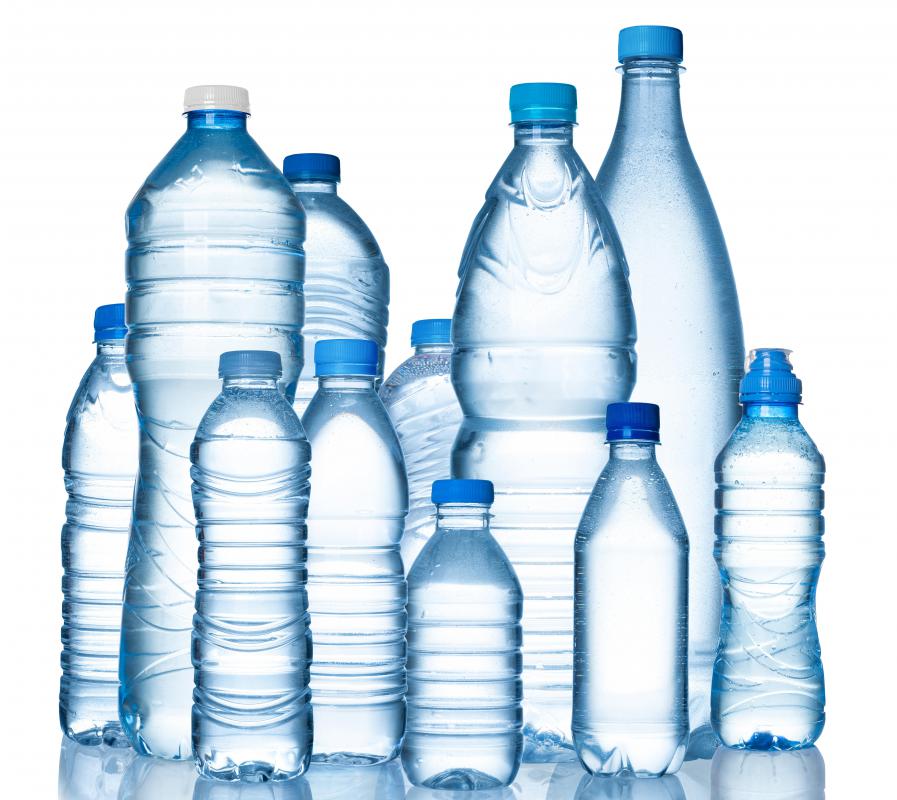 Plastic water bottles.
