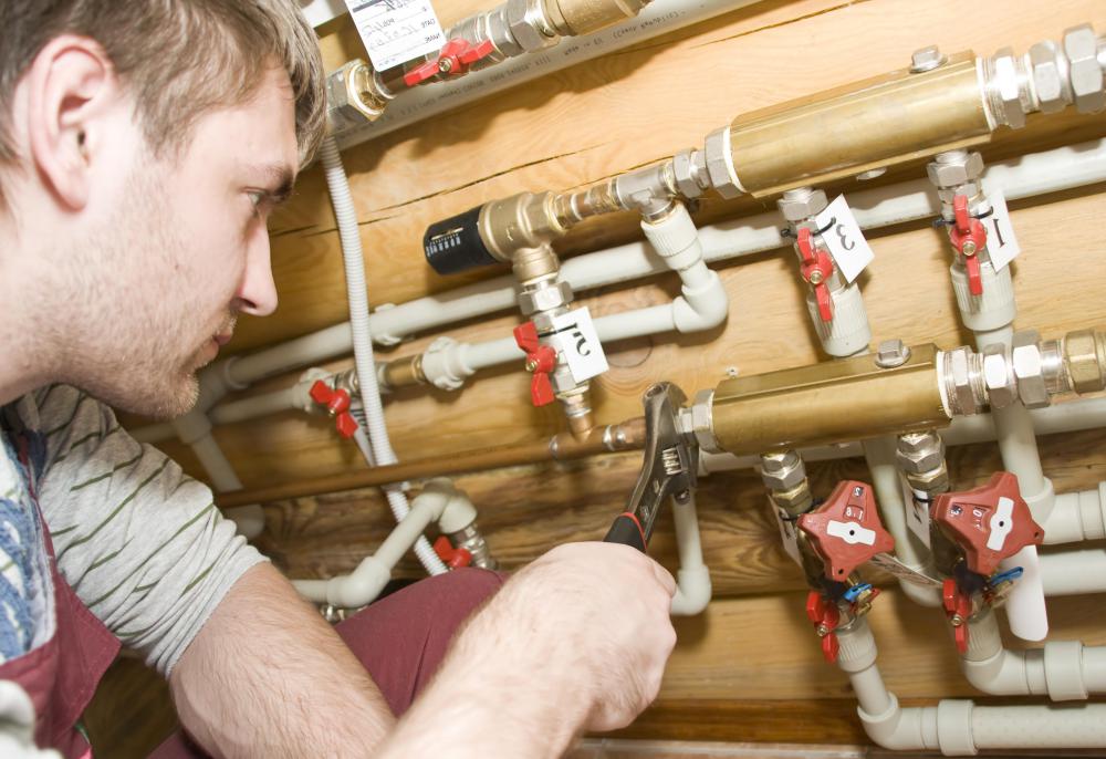 A service technician may be needed to tend to plumbing and gas lines.