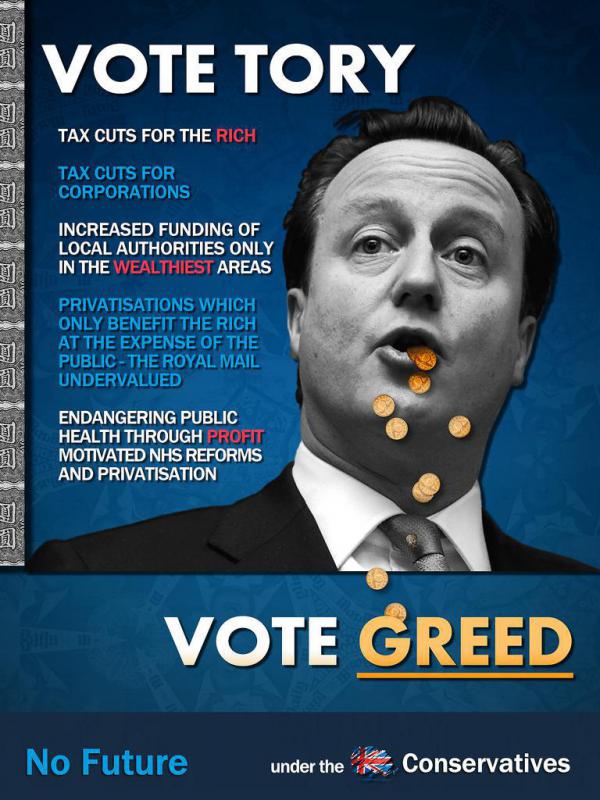 Political ads and posters often rely on propaganda.