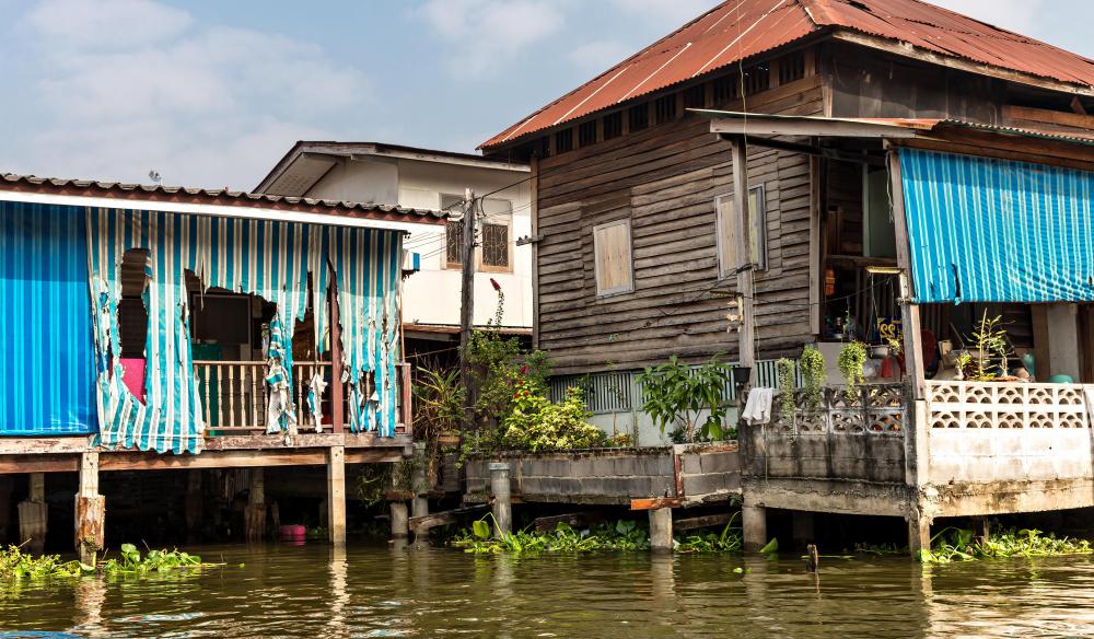 Houses in countries that experience seasonal monsoons often have ceiling stress.