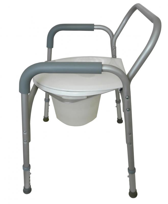 A portable seat like this one is a good example of a commode.