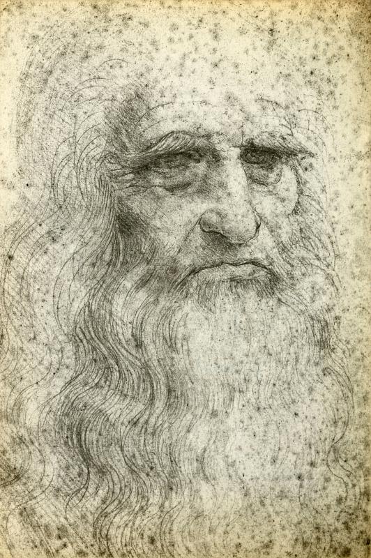 A portrait of Leonardo Da Vinci.