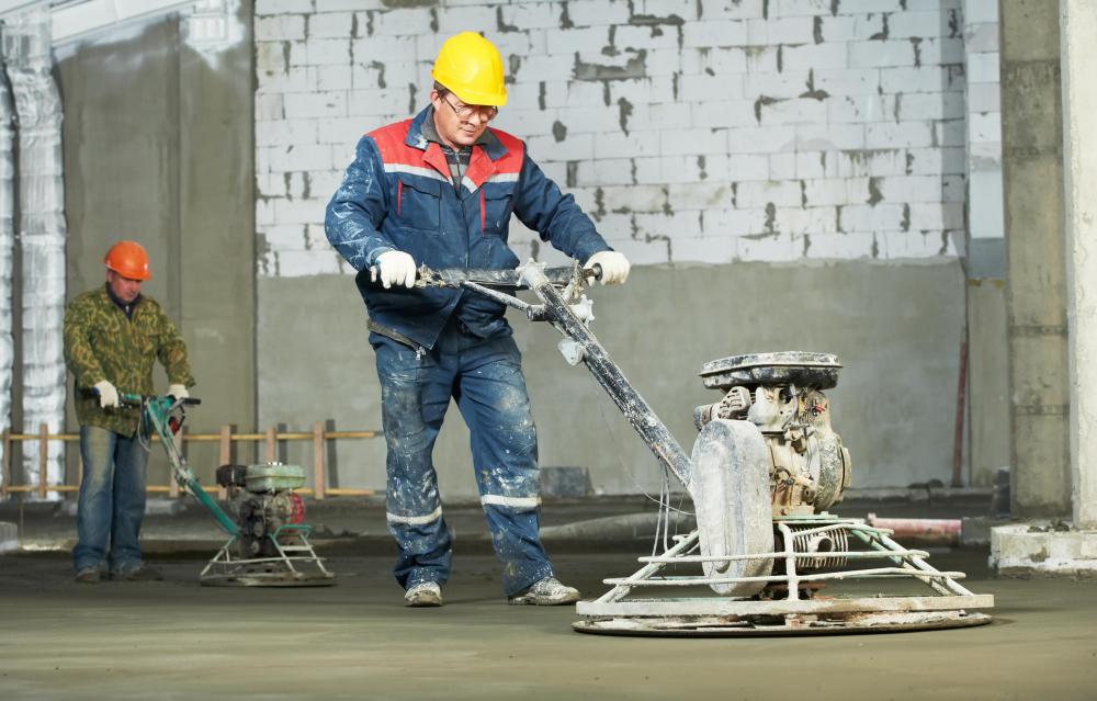 If pouring a large slabs, such as garage floors or house foundations, a power trowel may be required to finish it.