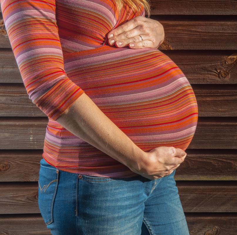 Maternity clothing is designed to accommodate a growing belly.