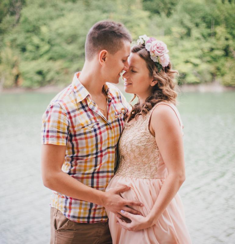 Pregnant women tend to develop additional deposits of adipose tissue to build up reserves for the fetus.