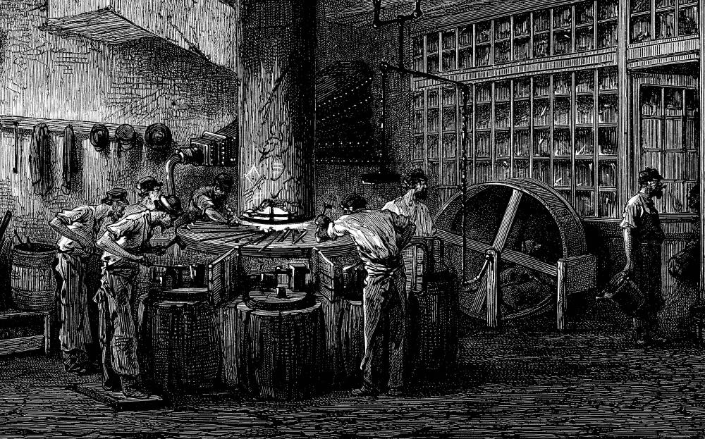 The Industrial Revolution brought with it mass production.
