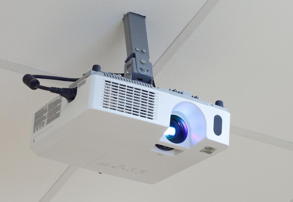 Projectors can be mounted to ceilings or used as mobile devices.