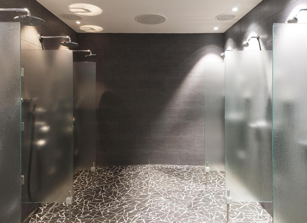 A private gym may offer multiple shower stalls for its members.